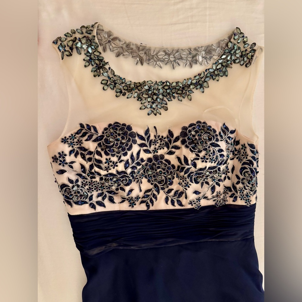 Decode 1.8 Navy and cream Dress
